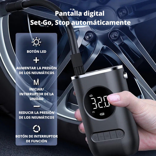 COMPRESOR DE AIRE PORTATIL RECARABLE - W.S