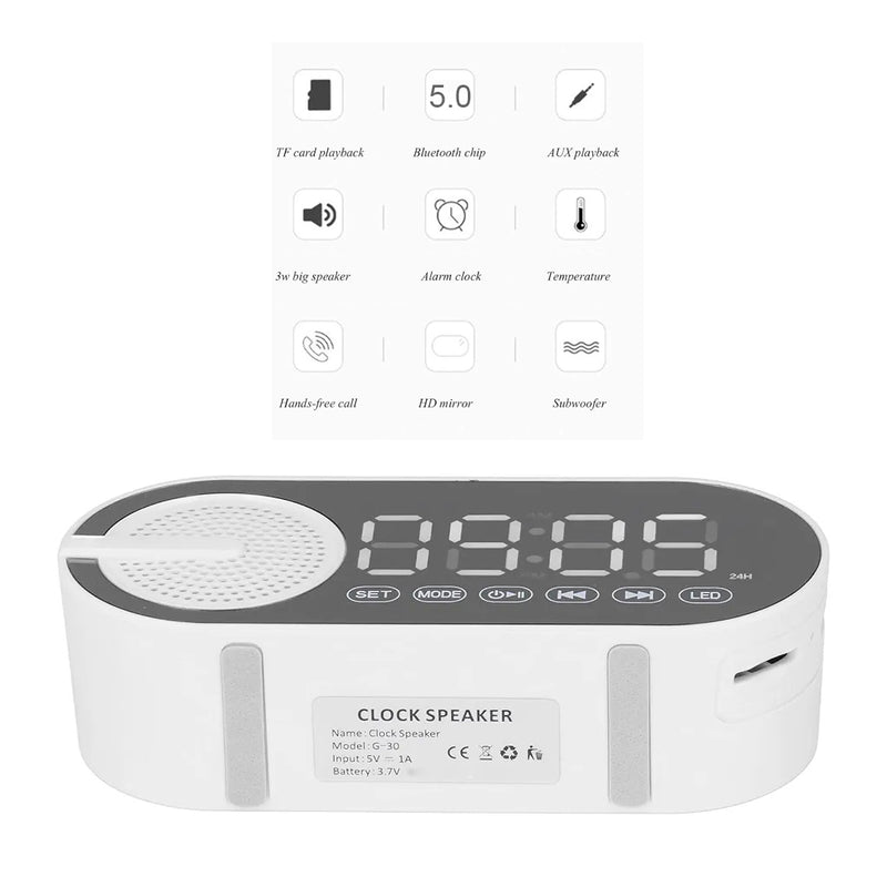 Radio Reloj Despertador Bluetooth - W.S
