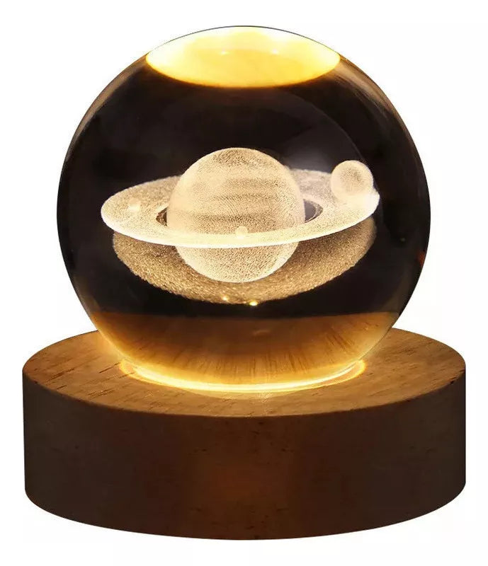 Lampara Esfera De Cristal 3D - W.S