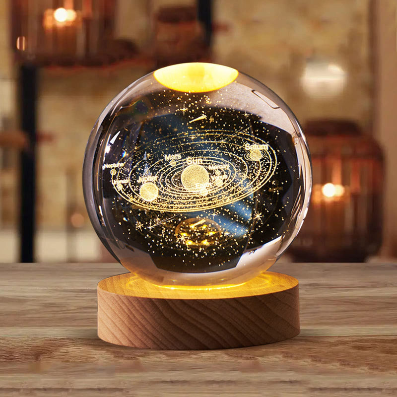 Lampara Esfera De Cristal 3D - W.S