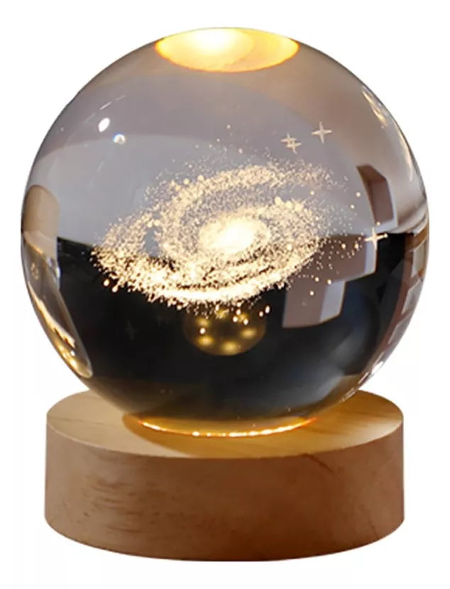 Lampara Esfera De Cristal 3D - W.S