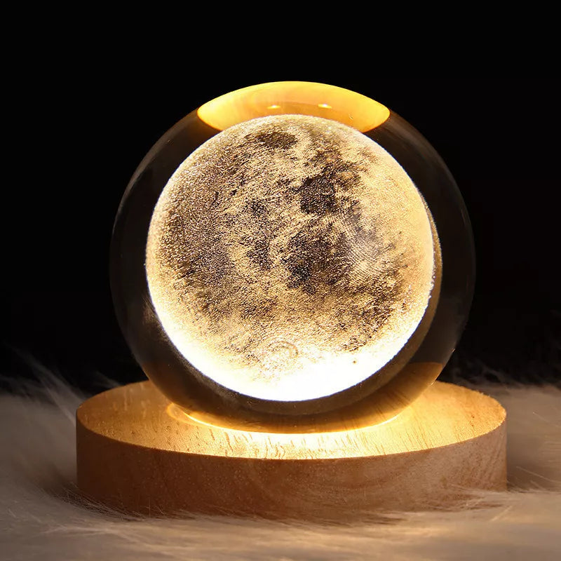 Lampara Esfera De Cristal 3D - W.S